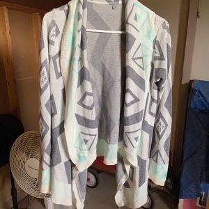 Charlotte Russe Teal and Grey Cardigan. Size M.